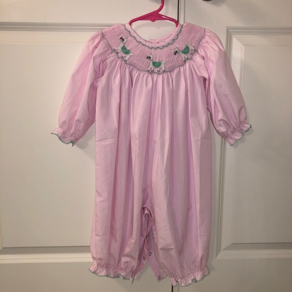 Shrimp and Grits Llama Romper/Bubble - Picture 1 of 2